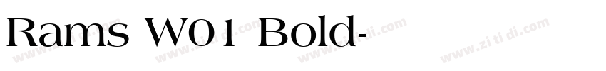 Rams W01 Bold字体转换
